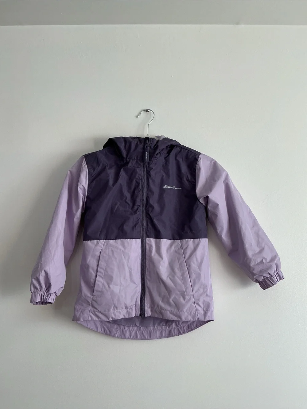 Eddie Bauer Girls' Two-Tone Lavender Hooded Jacket